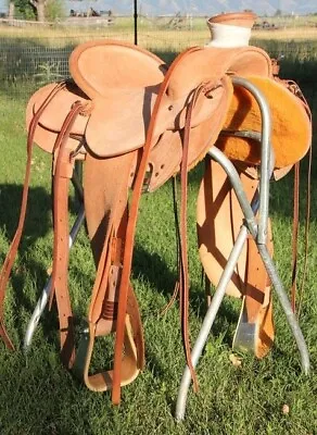 Wade Tree A Fork Western Horse Saddle Roping Ranch Work Premium Leather 10-17 • $434.98