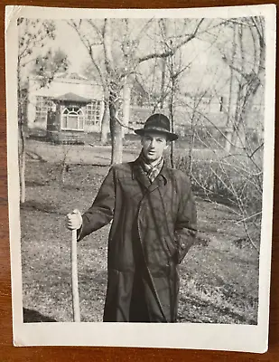 Handsome Guy In A Hat With A Shovel Gentle Gay. Vintage Photo • £5.31