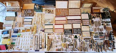 Vintage Watchmakers Lot Entire Store Parts Tools Bulova Swiss 1000's Of Pieces • $3000