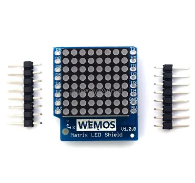8x8 Matrix LED V1.0.0 Shield 8 Step Adjustable Intensity For WEMOS D1 Mini • $2.68