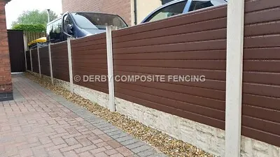 £23.99 • Buy Composite Fence Panels, Plastic Fence Panels Brown +++ SEE VIDEO +++