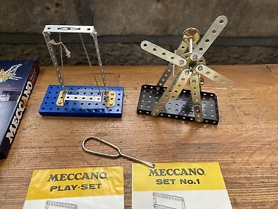 Job Lot Of Vintage Meccano With Instruction Book • £3