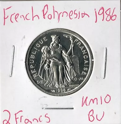 Coin French Polynesia 2 Francs 1986 KM10 • $1.39