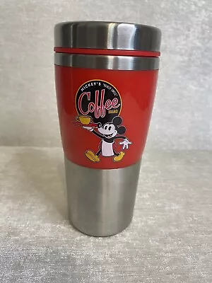 Disney Park Mickey's  Really Swell  Coffee Brand Stainless Steel Travel Tumbler • $14.95