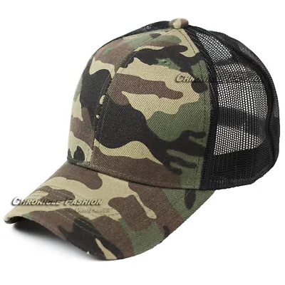 Baseball Cap Trucker Hat Mesh Back Snapback Adjustable Plain Solid Army Men Hats • $8.95