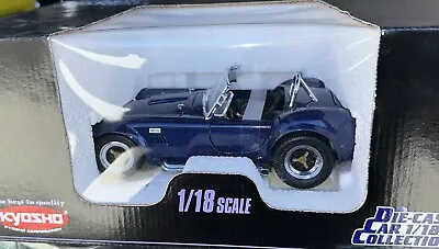 Kyosho 1/18 Blue  Shelby Cobra 427 S/C Die-Cast Car! In Box! • $82.95