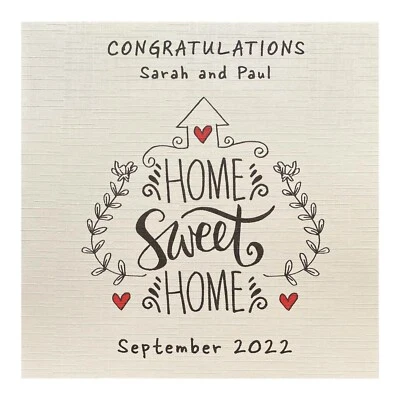 £4.45 • Buy Handmade PERSONALISED New Home House Warming Card