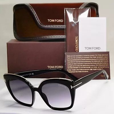 Tom Ford Sunglasses Chantalle Black Grey Gradient Large FT0944 TF 944  01B 55mm • £175.75