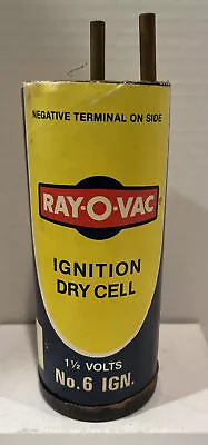 Vintage Ray-O-Vac Ignition Dry Cell Battery No. 6 IGN 1.5 Volts Display Only 6” • $24.99