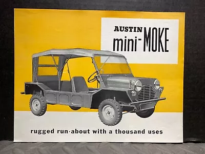 Original New Car Dealership Brochure Vintage Austin Mini -moke • $14