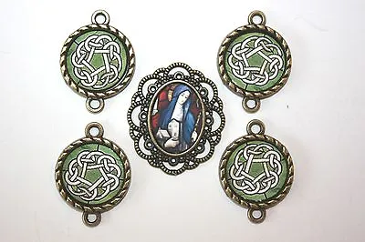 £24.28 • Buy IRISH St. Bridget Brigid Rosary Parts Set 4/Celtic Circle Paters FREE SHIPPING
