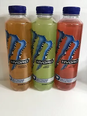 Monster Energy Drink Hydro 550ml Bottles From Germany Expired & Squishy Rare. • $79.99