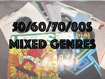 Popular 45s W/Picture Sleeves - Mixed Genres & Years  VG - NM Flat $4.50 Ship V3 • $3