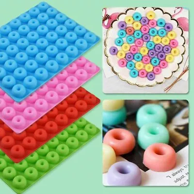 $12.57 • Buy 48 Cavity Mini Donut Mold Silicone Tray Jelly Ice Cube Candy Cookie Dessert Mold