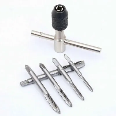 6pcs Tap Wrench Chuck Set Tool Steel T-handle Metric M3 M4 M5 M6 M7 M8 And Die L • £4.90