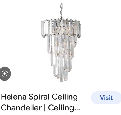 £49.99 • Buy Laura Ashley Helena Pendant Spiral With Acrlic Drops New