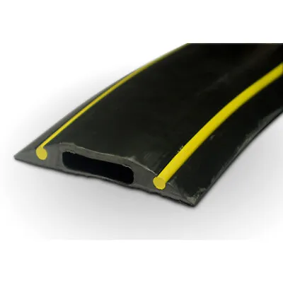 PC229 Rubber Cable Floor Cover Protector Hazard Black Yellow 10cm Piece • £3.79