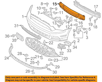 FORD OEM 13-14 Mustang Front Bumper Grille-Absorber DR3Z17C882A • $47.36