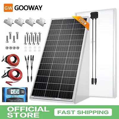 200W Solar Panel Kit 12V Battery Charger Controller RV Camper Boat Caravan Shed • £135.99