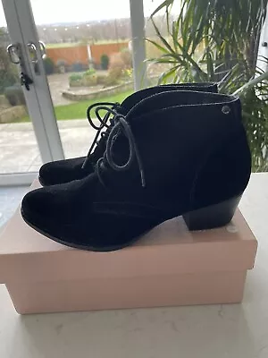 £2.20 • Buy M&S Footglove Suede Leather Lace Up Ankle Block Heel Boots - Size 4.5 - Wide Fit