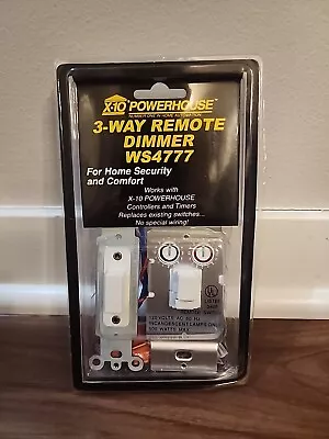 X-10 PowerHouse 3-Way Remote Dimmer WS4777 White Home Security New • $14.95