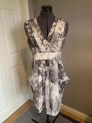 M&S Limited Collection Fully Lined Snake Print Dress Size 12 • £25