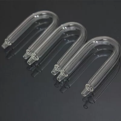 U Shaped Glass Tube Bend For Aquarium Co2 Diffuser CO2 Equipment Transparent • £6.54