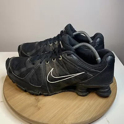 Nike Shox Agent Mens Size 11 Running Shoes Triple Black Sneakers 438684-001 • $44.99