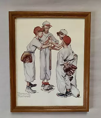 “Choosing Up” Baseball Print Reproduction By Norman Rockwell 15  By 12    • $12.50
