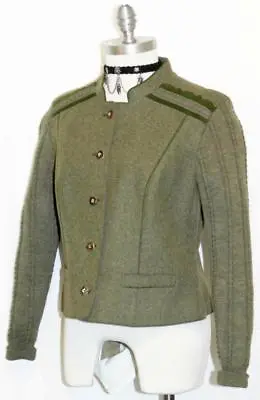 $159 • Buy Loden WOOL Sweater Jacket AUSTRIA ~ GEIGER Winter WARM Women GREEN Coat B38  8 S