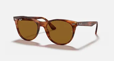 Ray-ban Wayfarer Ii Classic Sunglasses Rb2185 954/33 Striped Havana / Brown Lens • $109.99