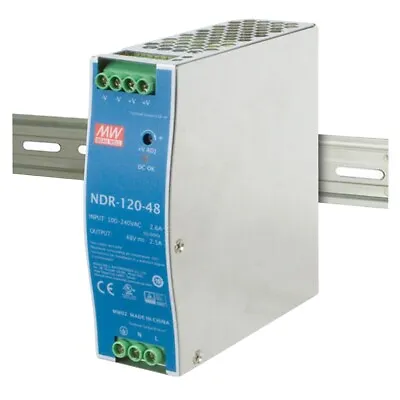 MEAN WELL - NDR-120-48 AC/DC DIN Rail Industrial Power Supply 48V 120W DC 2.5A • $26.99