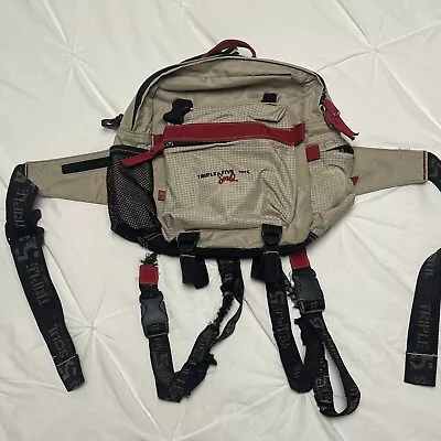 TRIPLE FIVE SOUL 555 90's Mini Backpack Tan Beige Rare See Description • $31