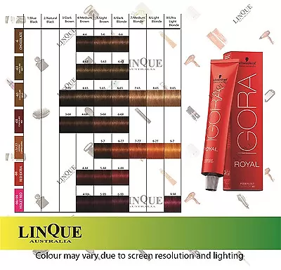 Schwarzkopf Igora Royal Permanent Hair Colour Colouring Cream Tint 60mL - Part 2 • $20