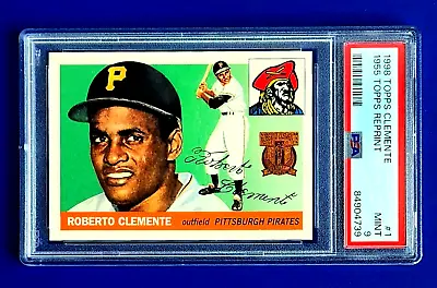 1955 Topps Roberto Clemente #164 From 1997 1998 Topps Reprints #1 PSA 9 MINT RC • $4.25