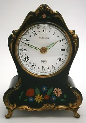 Vintage  BLESSING  Mantle Alarm Clock With Music Box Alarm Made In W. Germany • $65