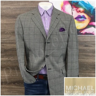 $79.95 • Buy Michael Kors Mens Blazer Sport Coat Casual Jacket Size 44R Wool Button Suits
