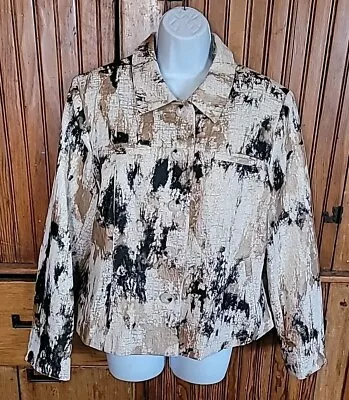 Erin London Rn# 78902 Blazer /Dress Jacket Women's Size XL  Gold Black & Tan • $19.99