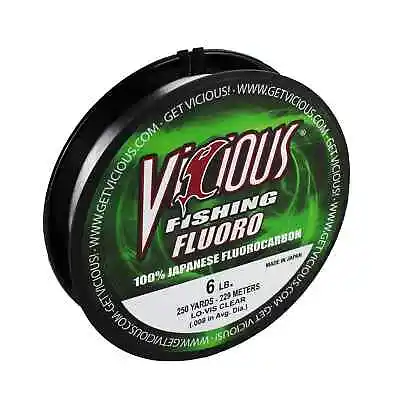 Vicious Fishing Fluorocarbon Fishing Line – 250yds Clear • $14.51