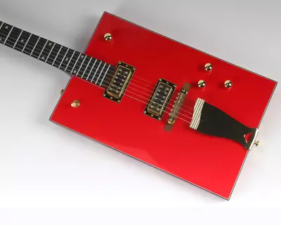 Custom Electric Guitar Red Bo Diddley Mini Pickups Gold Hardware Fast Delivery • $301.76