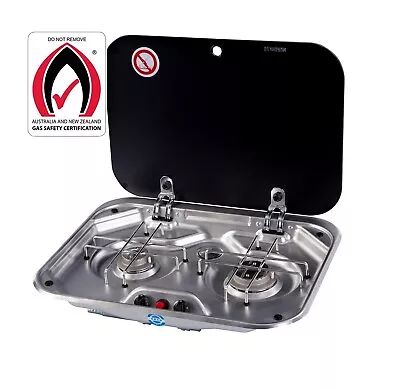 Euro Grand 2 Burner Stove  Cooktop For Caravan RV  LPG Gas Hob With Gas Approval • $340