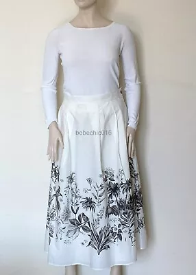 MARINA RINALDI By MAX MARA Pleated Cotton Skirt Size MR 25 16W US 46DE 54IT • $79