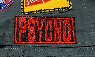 Psycho Movie Patch Goth Horror Punk Hitchcock Embroidered Iron On Patch 1.5x3  • $4