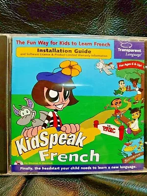 KidSpeak French For PC Windows & Mac Windows 95 & Above W/ Installation Guide • $1.99