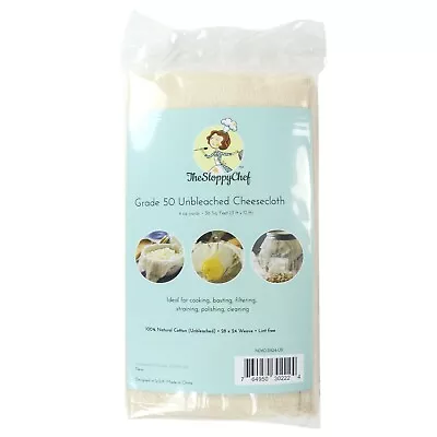 Unbleached Cheesecloth Grade 50 - 4 Sq Yards - All Natural - Cooking Or Crafts • $9.99