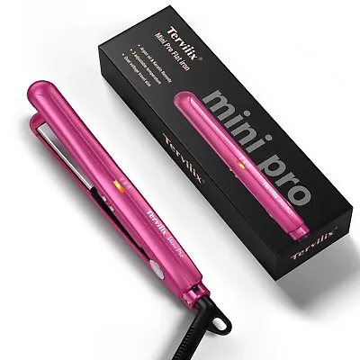 Terviiix Mini  Hair Straightener Flat Iron With Adjustable Heating 1/2  Pink • $15.09