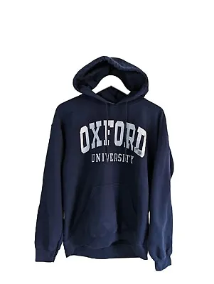£7.99 • Buy Oxford University Spellout Print Hoodie Unisex Medium Blue 