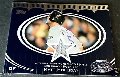 2008 Topps All Star Stitches MATT HOLLIDAY Used Colorado Rockies All Star Jersey • $9.95