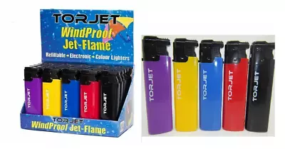 £17.99 • Buy TORJET WINDPROOF JET FLAME ELECTRONIC LIGHTER Refillable Cigarette Cookers
