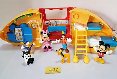 Mickey Mouse Disney Clubhouse Camping Camper Van 6 Figures & Accessories • £19.99